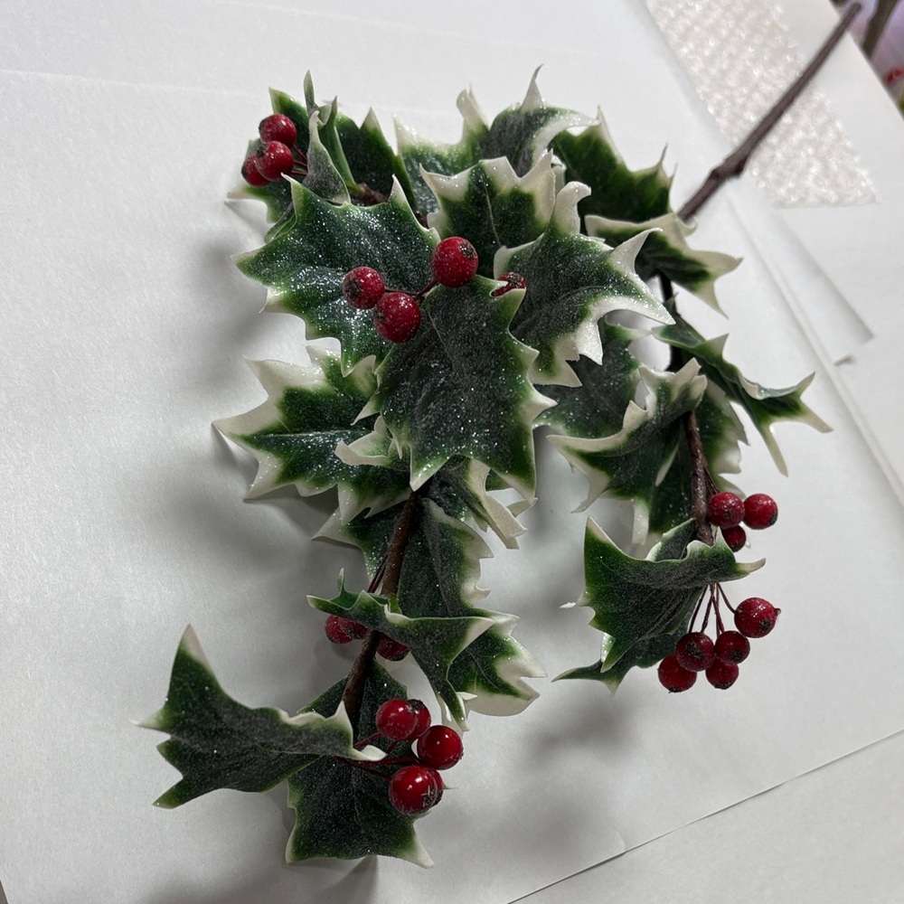 Elegant Green and Red Holiday spray